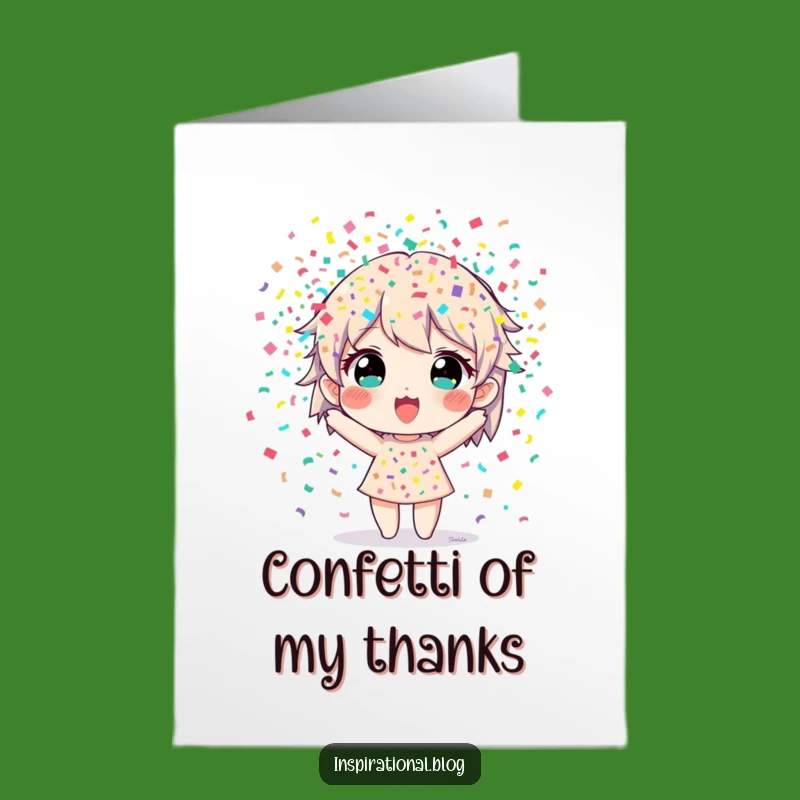 Free Printable Thank You Card: Confetti Shower, Grateful Celebration!