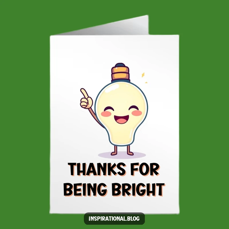 Free Printable Thank You Card: Lightbulb Idea for Funny, Downloadable Gift