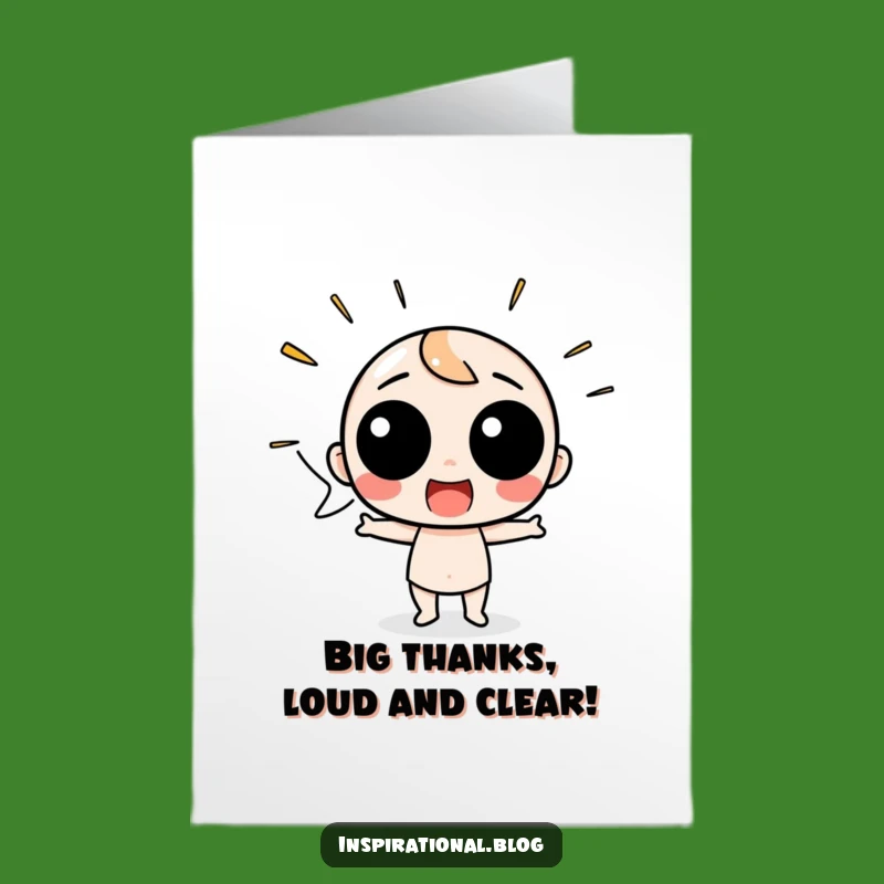 Free Printable Thank You Card: Speech Bubble Shout Appreciation Downloadable