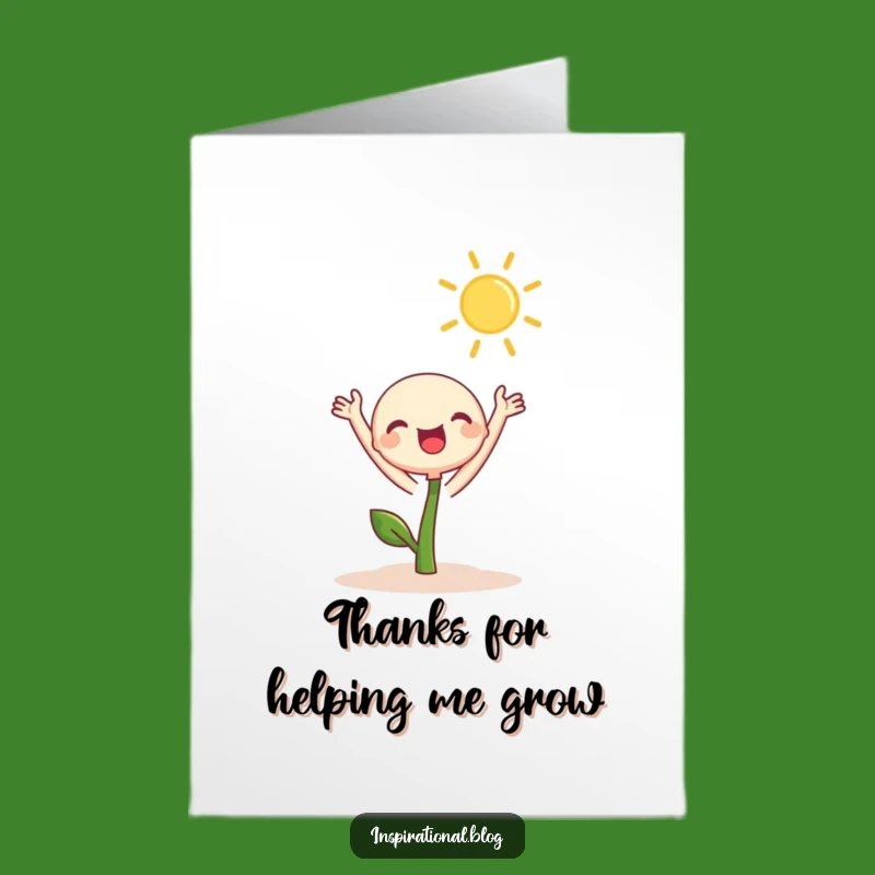 Free Printable Thank You Card: Sprout's Sunny Thanks - Downloadable Grateful Gift