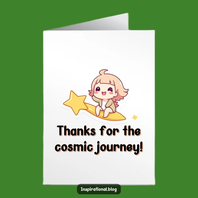 Free Printable Thank You Card: Star Rider - Funny Downloadable Message!
