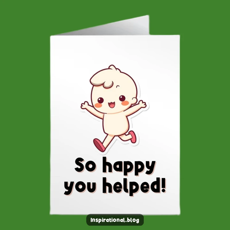 Free Printable Happy Kawaii Thank You Card - Funny Downloadable Appreciation Gift