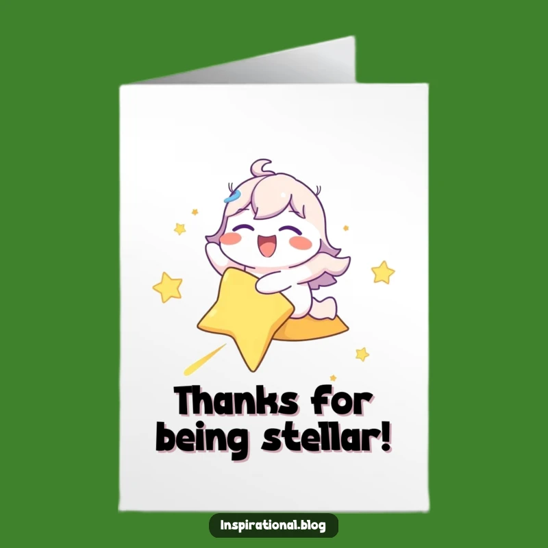 Free Printable Thank You Shooting Star Rider Card - Funny Downloadable Gift