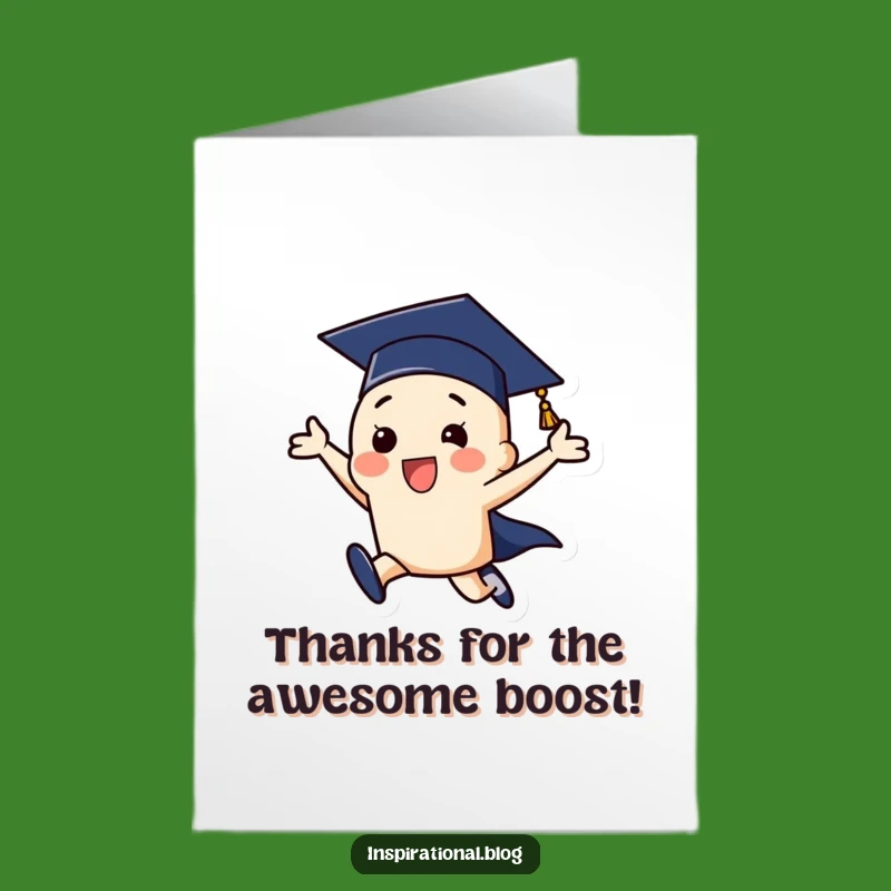 Free Printable Graduation Thank You Card - Funny Cap Leap