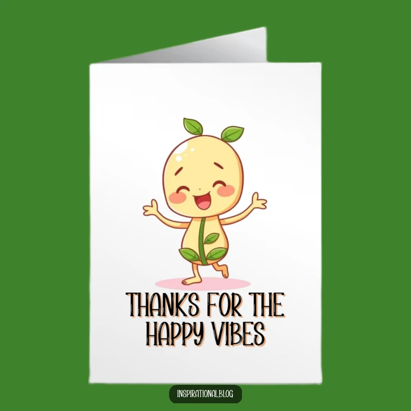 Free Printable Thank You Card: Cheery Seedling Jig - Funny Plant Thanks Downloadable