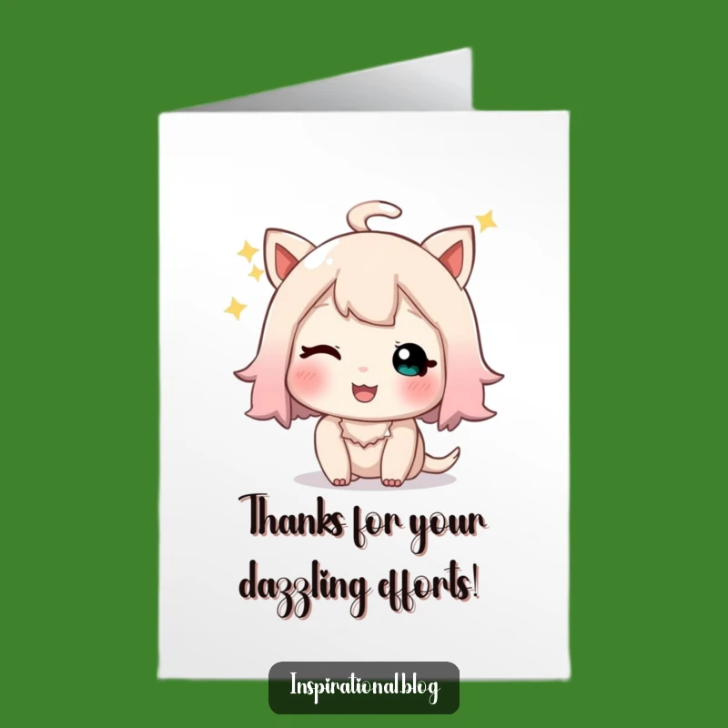 Free Printable Thank You Card: Sparkly Wink - Funny Downloadable Message!