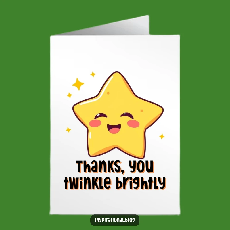Free Printable Star Thank You Card: Twinkling Downloadable Gift for Stellar Appreciation!