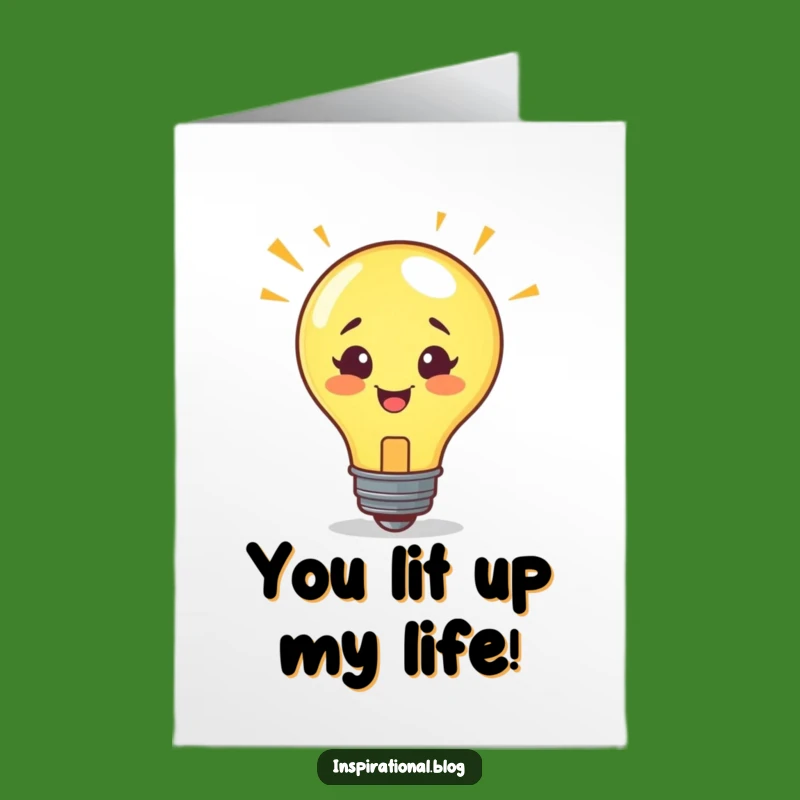 Free Printable Lightbulb Idea Thank You Card: Funny Downloadable Gratitude Note