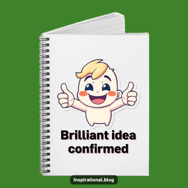 Funny Double Thumbs-Up Notebook: Jot Down Ideas with an Energetic Character's Approval