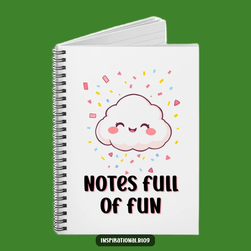Funny Giggling Cloud Notebook: Jot Down Ideas with Festive Sparkle