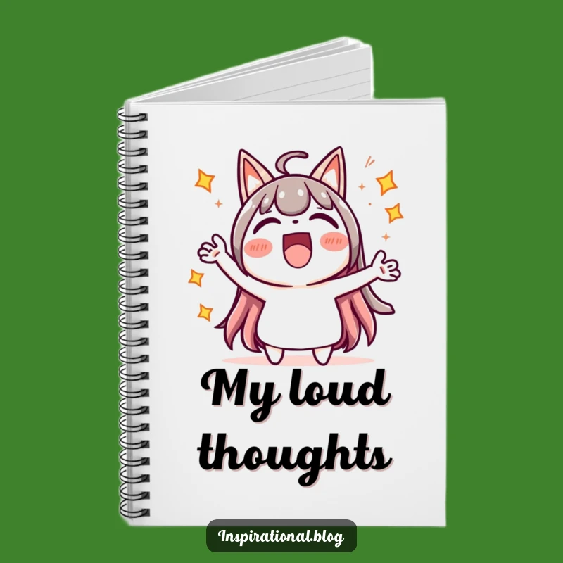 Funny Kawaii Cheering Notebook - Starburst Journal, Awesome Funny Gift