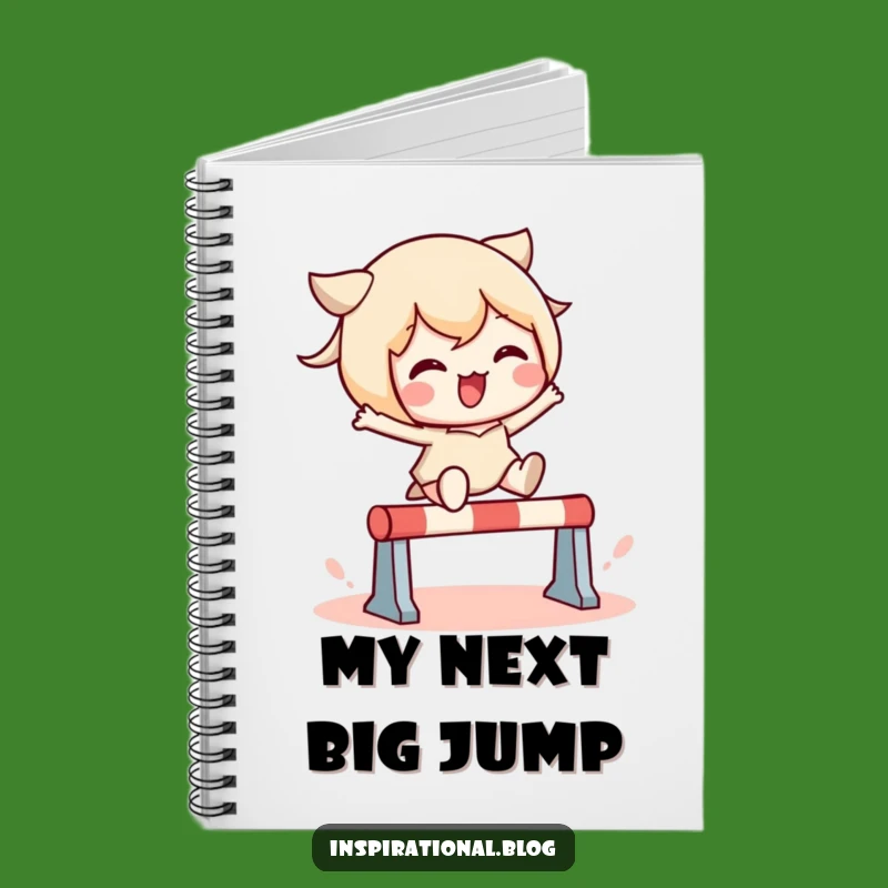 Funny Kawaii Leaping Character Notebook: Jot Down Ideas with Energetic Humor