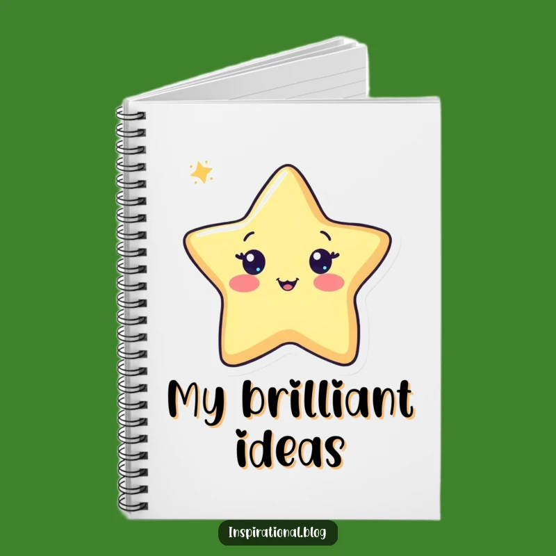 Funny Pen Drawing Star Notebook - Cheerful Artist Journal Gift