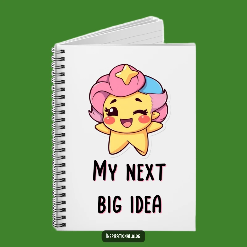 Funny Star Winking Notebook: Jot Down Ideas with Celestial Pride and Humor.