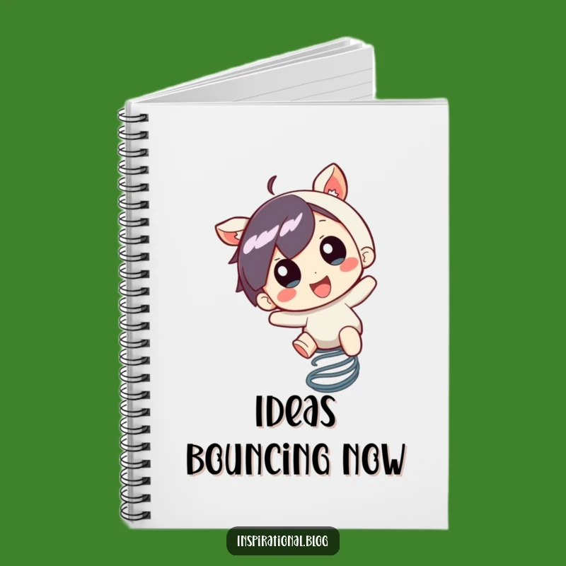 Funny Bouncing Character Notebook: Jot Down Ideas with Spring Rider Excitement
