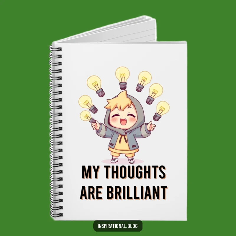 Funny Light Bulb Juggler Notebook - Jot Down Your Brightest Ideas!
