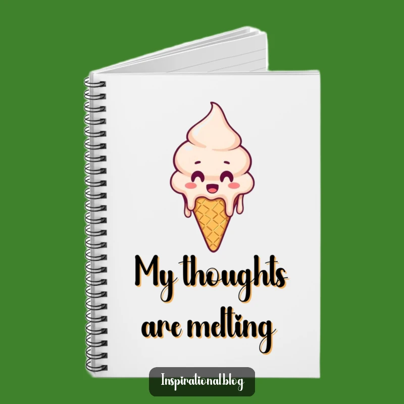 Funny Melting Ice Cream Cone Notebook - Jot Down Sweet Ideas