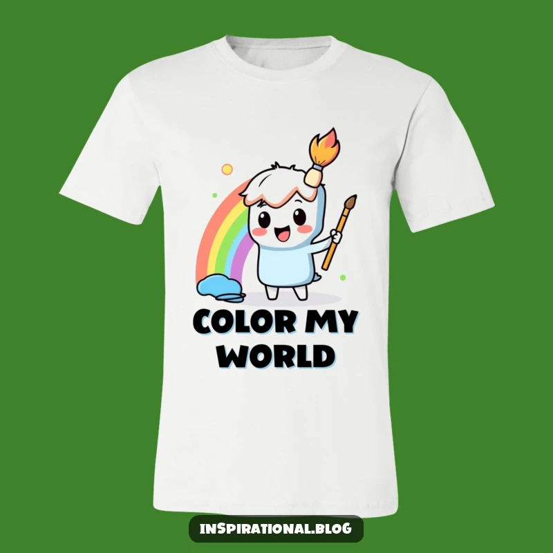 Funny Paintbrush Rainbow T-Shirt - Artistic & Colorful Gift