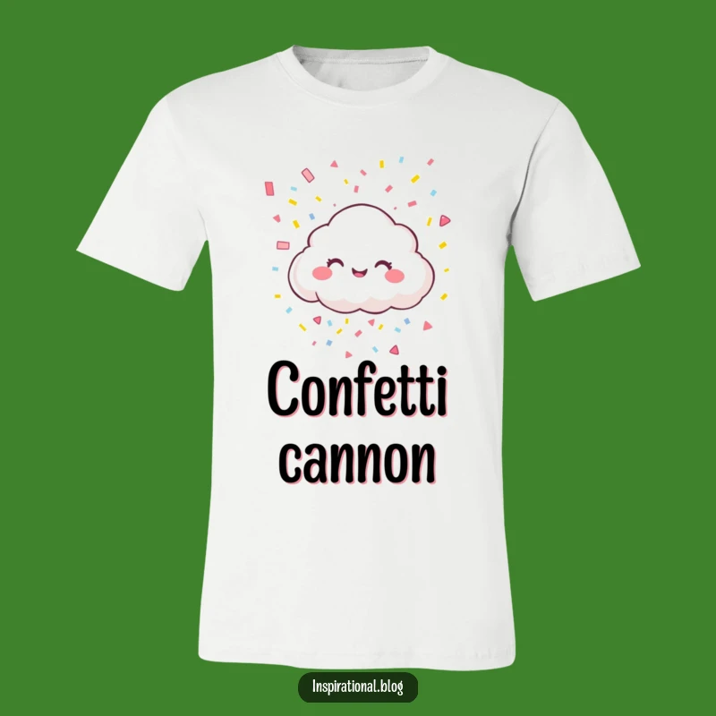 Funny Giggling Cloud T-Shirt: Wear Your Joyful Confetti Shower Brightly