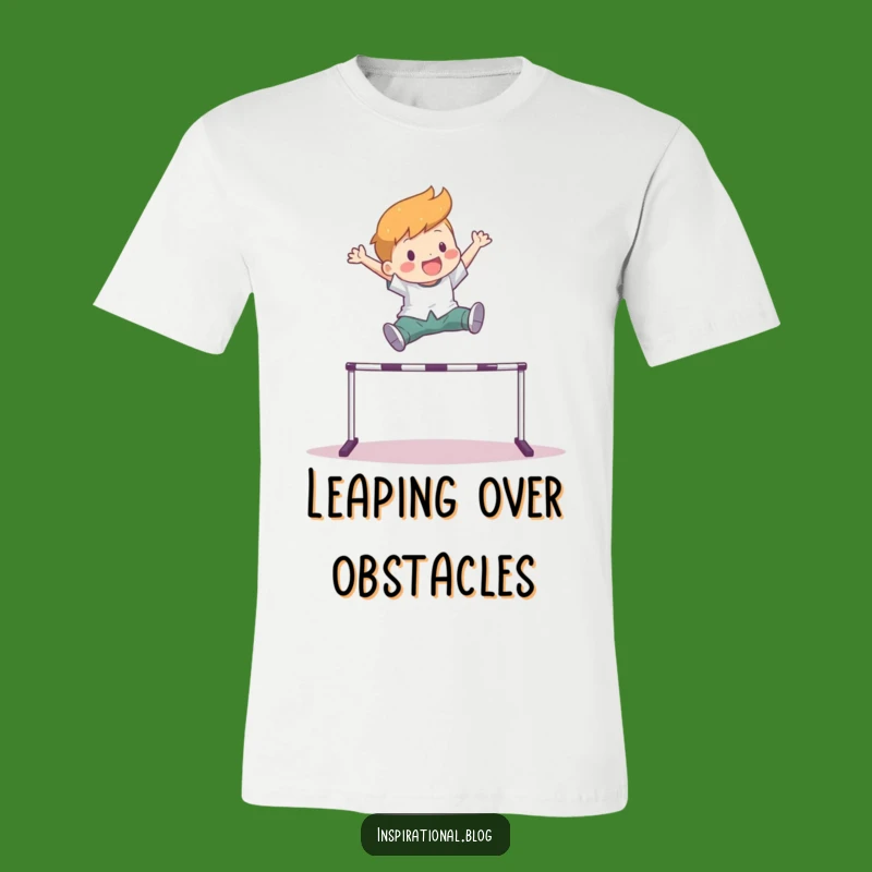Funny Hurdle Leaper T-Shirt - Boundless Joy in Every Step!