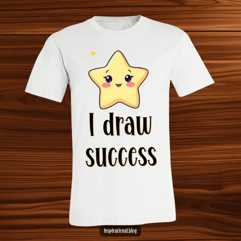Funny pen t-shirt featuring a cheerful pen character joyfully drawing a bright star, perfect for artists and creatives who love to make their mark.