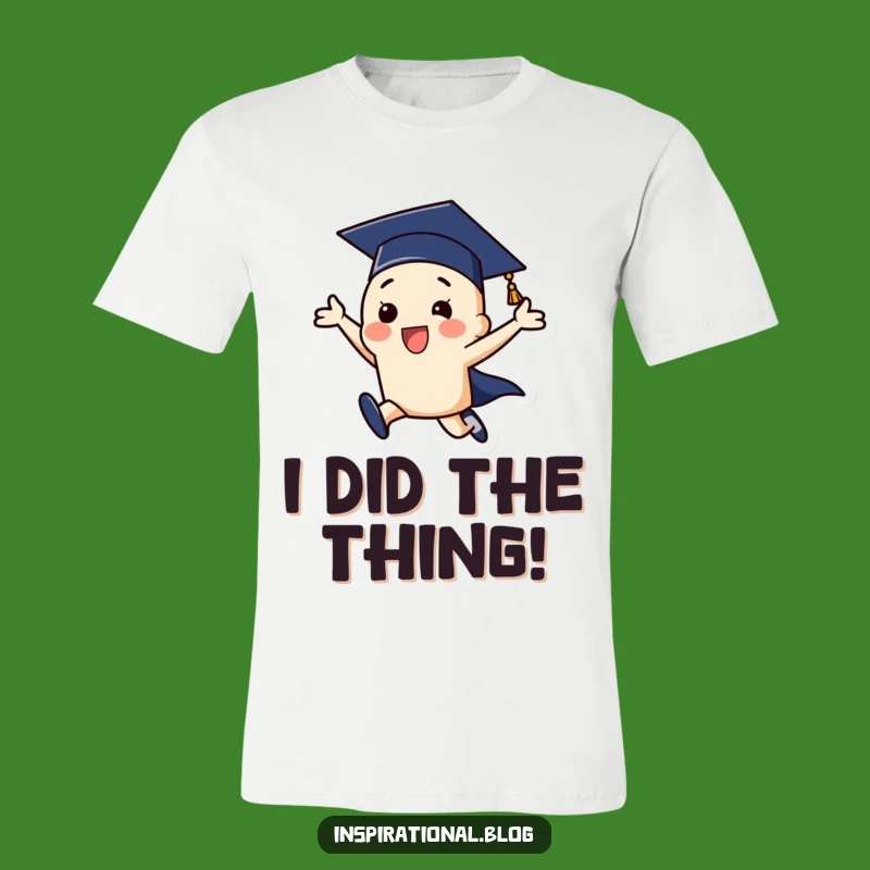Funny Graduation Cap Leap T-Shirt: Wear Your Academic Triumph with Pride