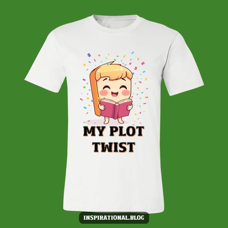Funny Book Character Tee: Confetti Blast Smiling Design for Laugh Lovers