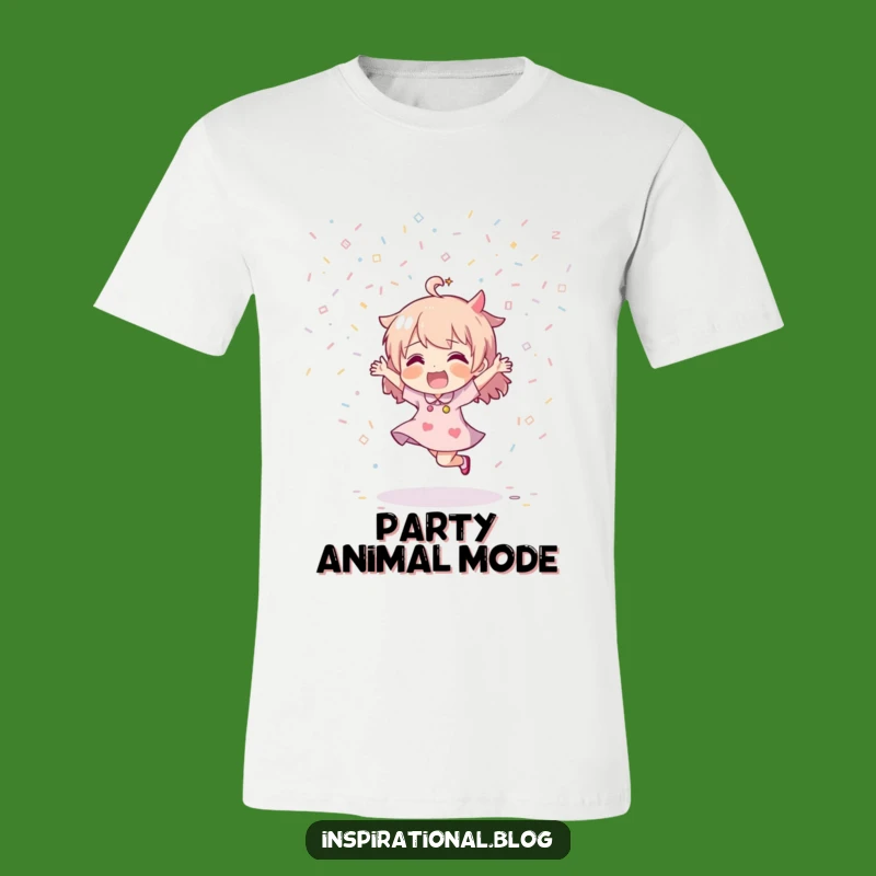 Funny Confetti Dance Character T-Shirt: Show Off Your Energetic Moves