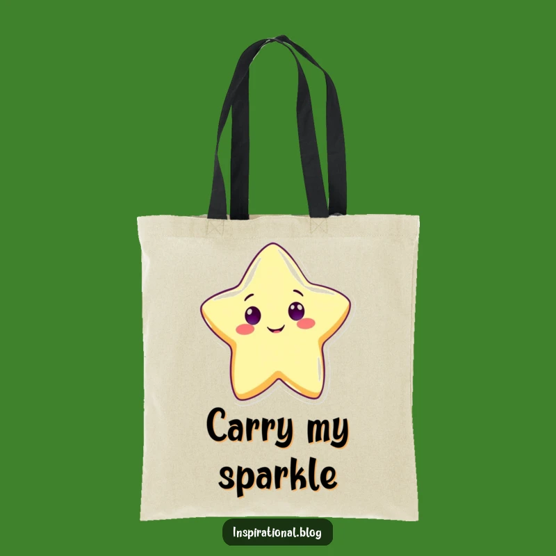 Funny Cute Star Tote Bag: Bright Shining Character Canvas Bag, Perfect Funny Gift