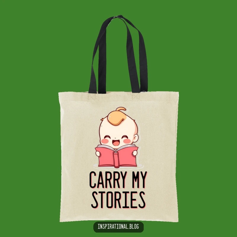 Funny Bookish Tote Bag - Excited Page Turner Accessory