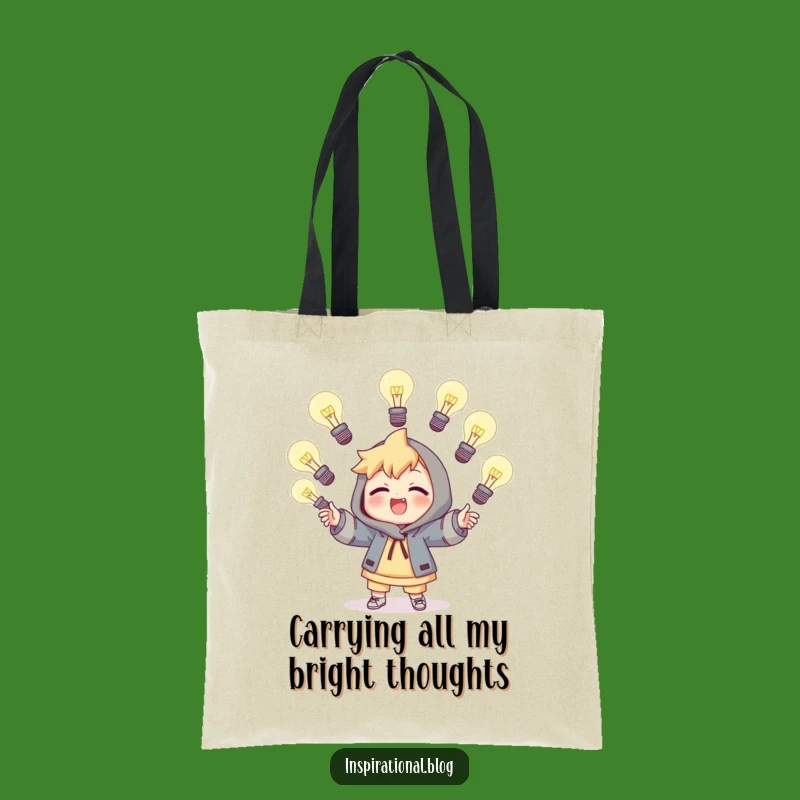 Funny Light Bulb Juggler Tote Bag - Carry Your Brightest Thoughts!