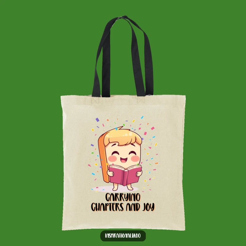 Funny Book Character Tote Bag: Carry Your Books and Confetti Cheer