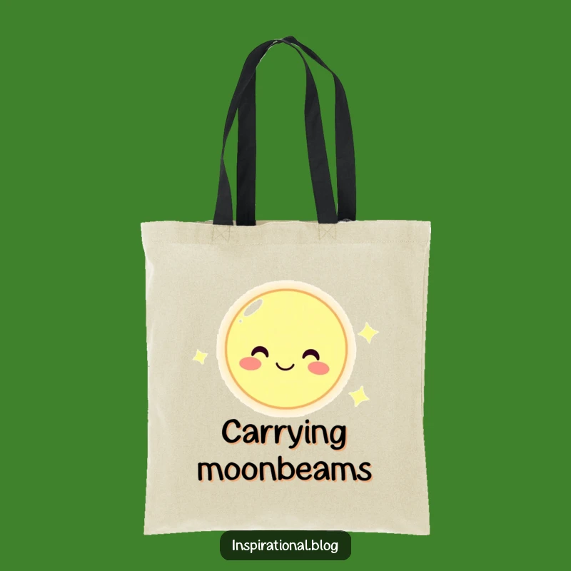 Funny Smiling Moon Tote Bag: Carry Your Essentials with Lunar Cheer