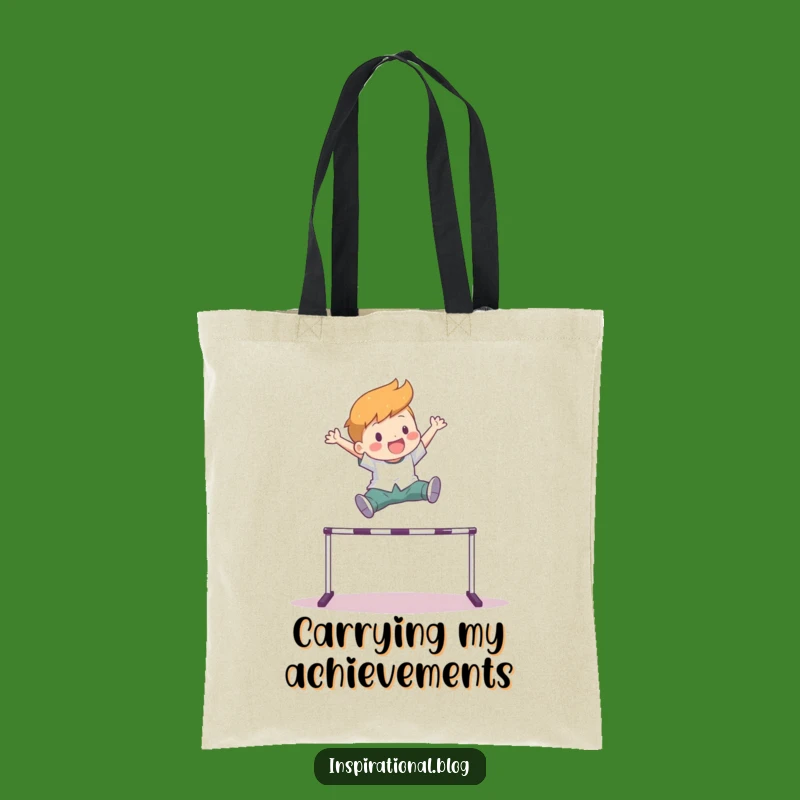 Funny Hurdle Leaper Tote Bag - Carry Your Achievements Everywhere!
