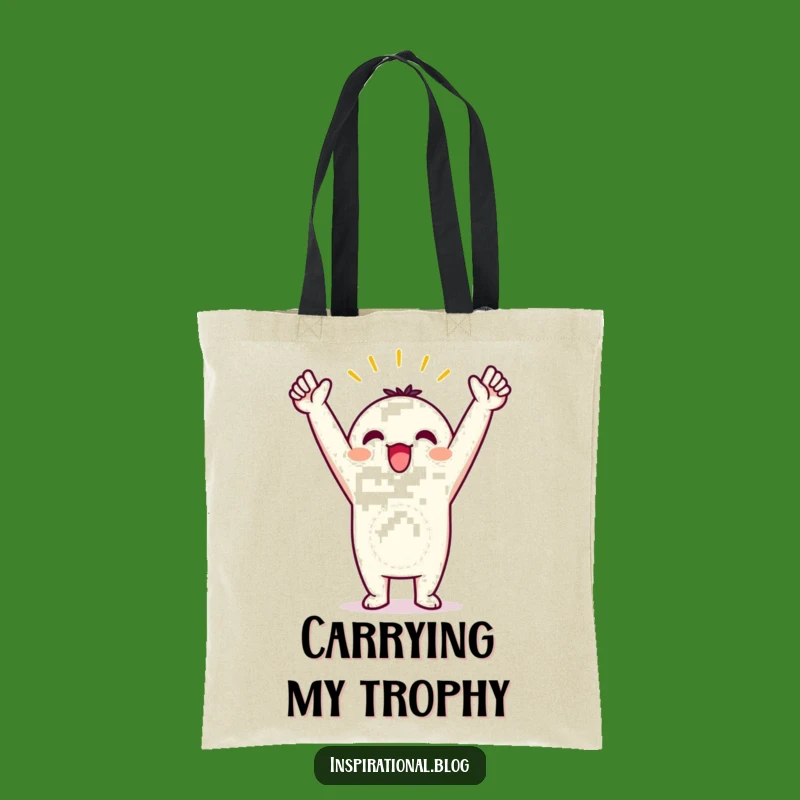 Funny Victory Pose Tote Bag: Carry Your Success, Your Perfect Funny Gift!