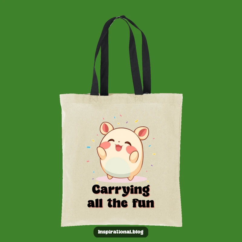 Funny Confetti Giggler Tote Bag: Carry Your Joy with a Giggling Creature's Charm