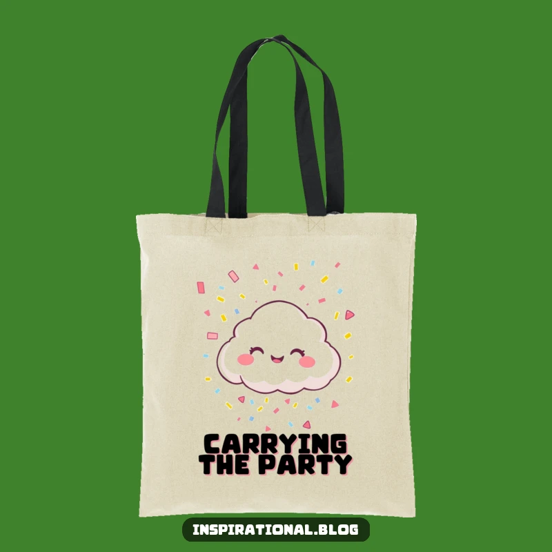 Funny Giggling Cloud Tote Bag: Carry Your Party Essentials with Joy