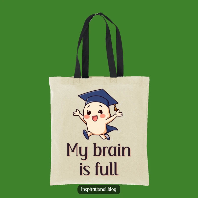 Funny Graduation Cap Leap Tote Bag: Carry Your Books and Joy