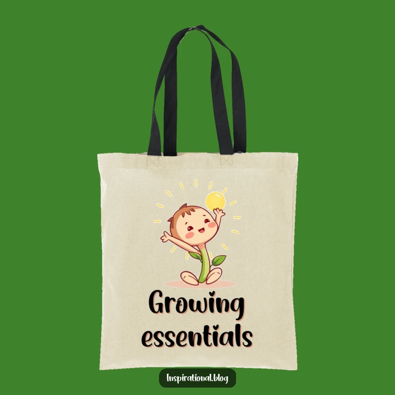 Funny Happy Seedling Tote Bag: Carry Sunshine and Growth, Perfect Gift!
