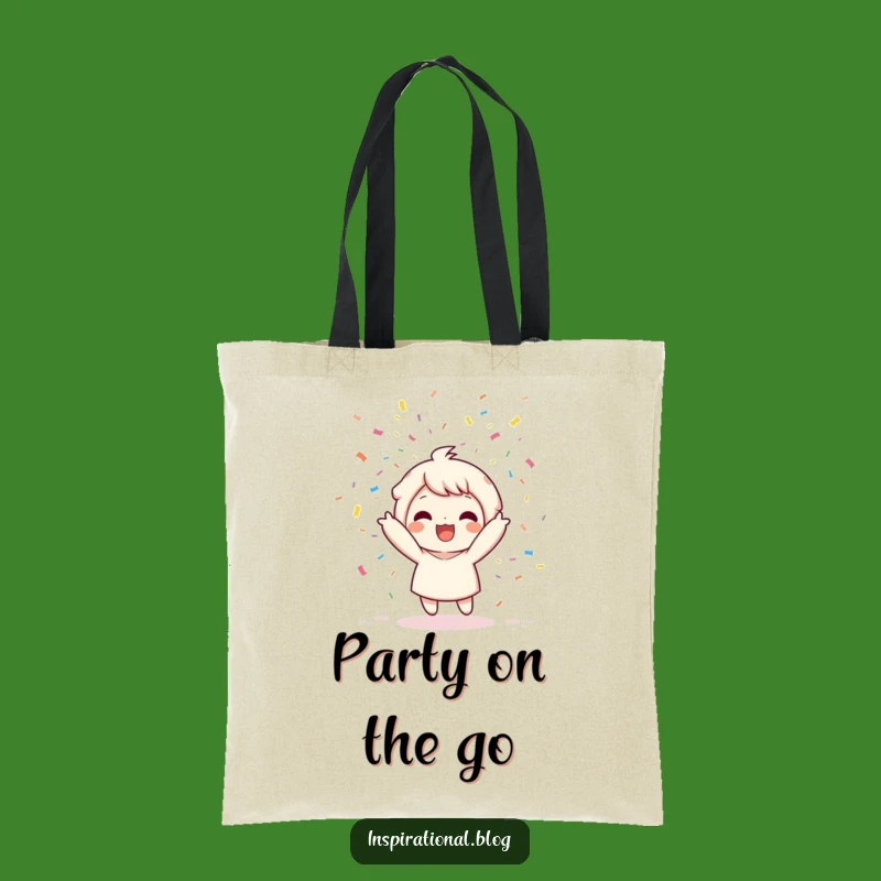 Funny Kawaii Confetti Tote Bag: Carry the Party, Your Perfect Funny Gift!
