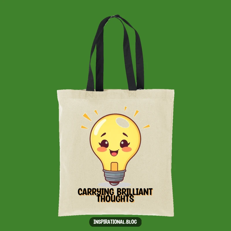Funny Lightbulb Idea Tote Bag: Carry Your Brilliant Concepts Everywhere