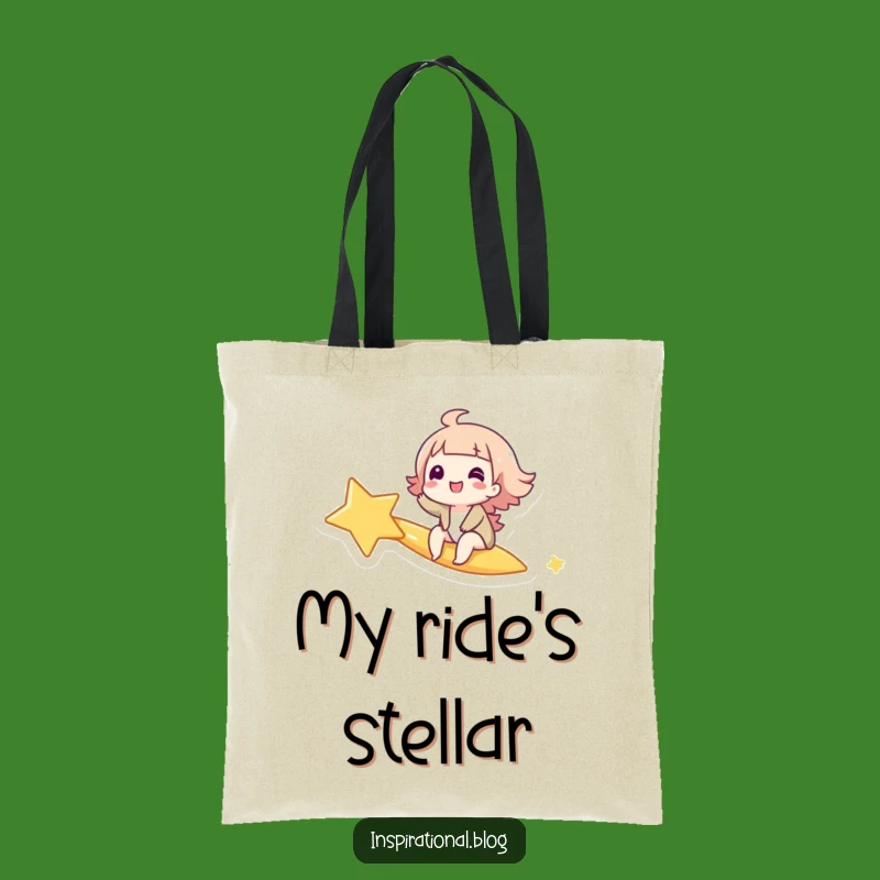 Funny Giggling Star Rider Tote Bag: Carry Your Wonder and Funny Treasures